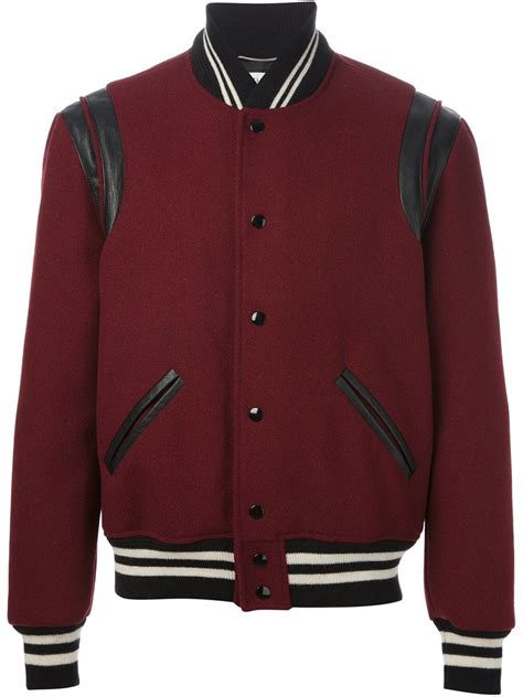 varsity jacket ysl style|saint laurent bomber jackets.